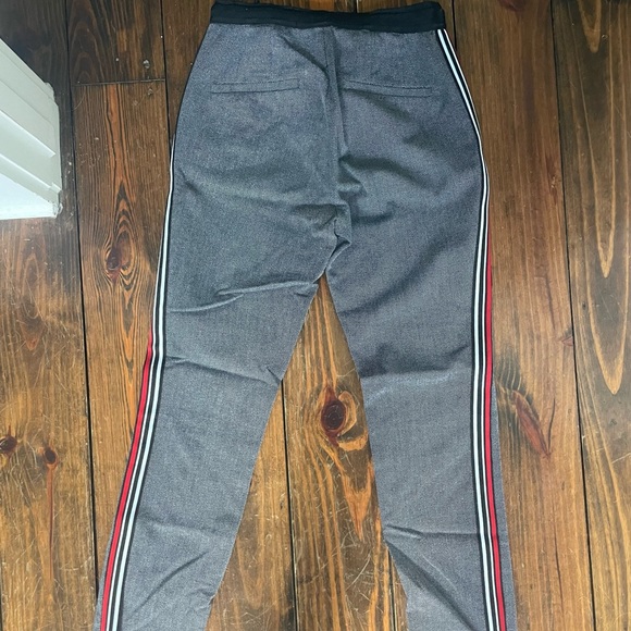 Zara Gray Pants with Red and White Stripes - Picture 3 of 7
